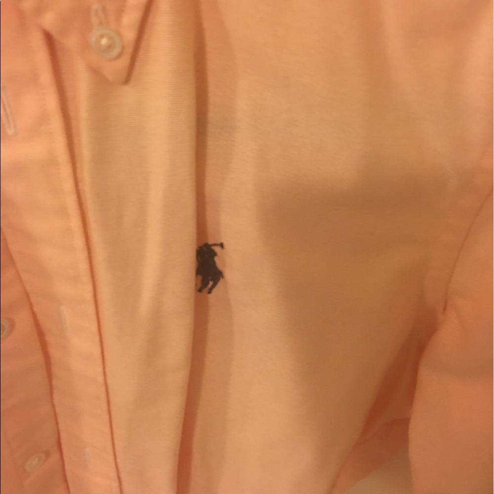 Ralph Lauren Orange Slim Fit Button Up, Size 4 - Picture 2 of 3