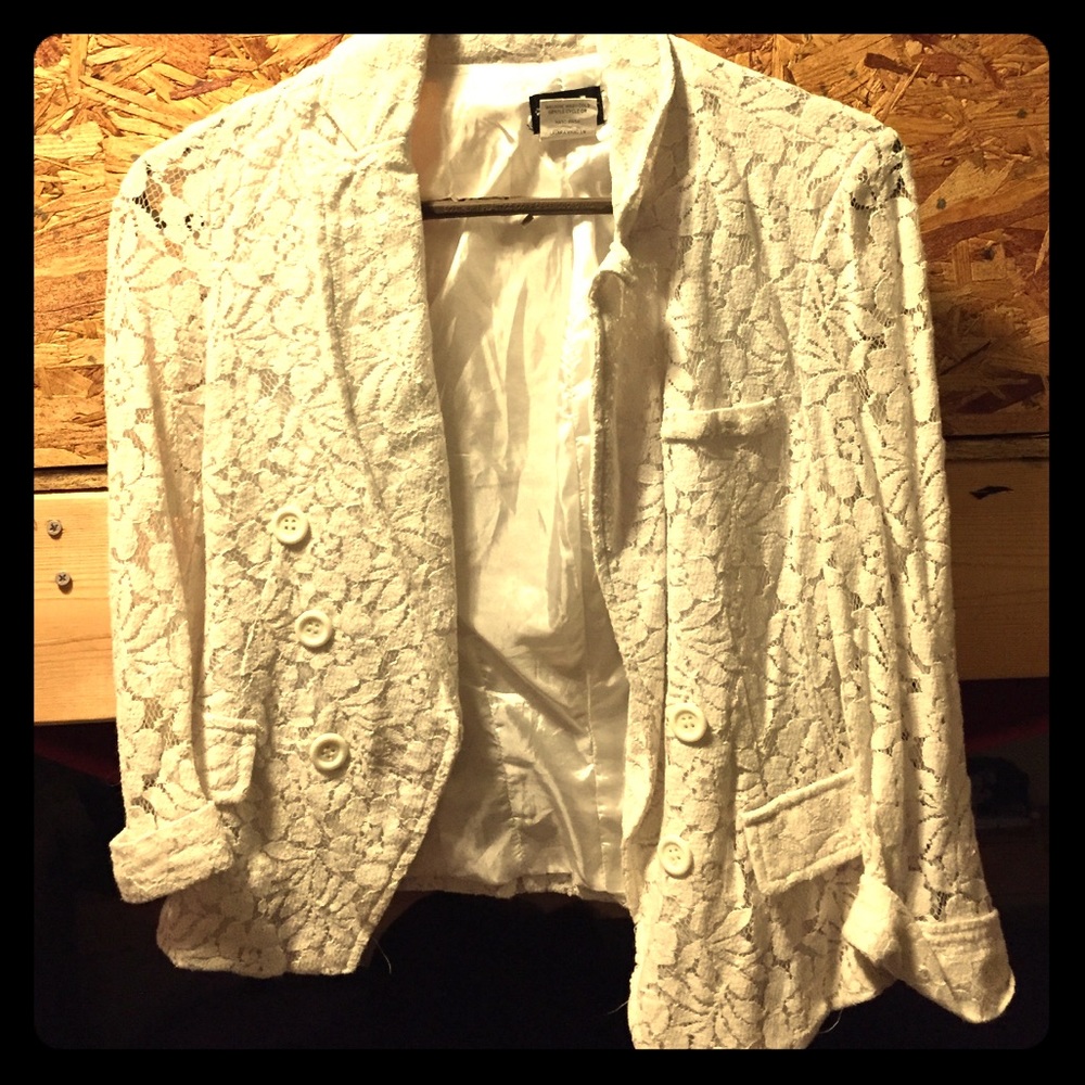 White lace cover jacket
