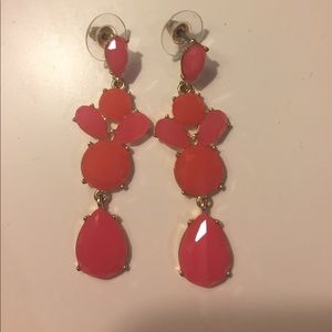 Pink& orange dangle earrings