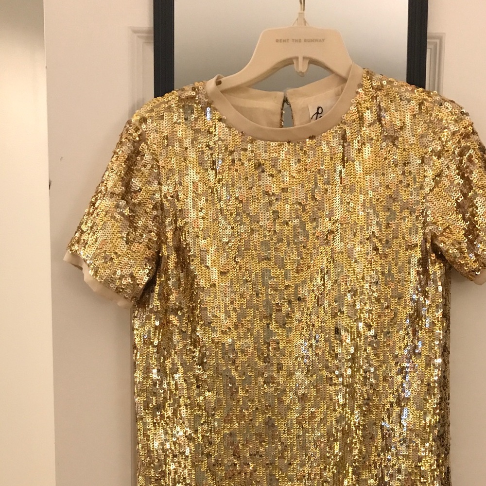 Brand-new gold sequin Pencey dress