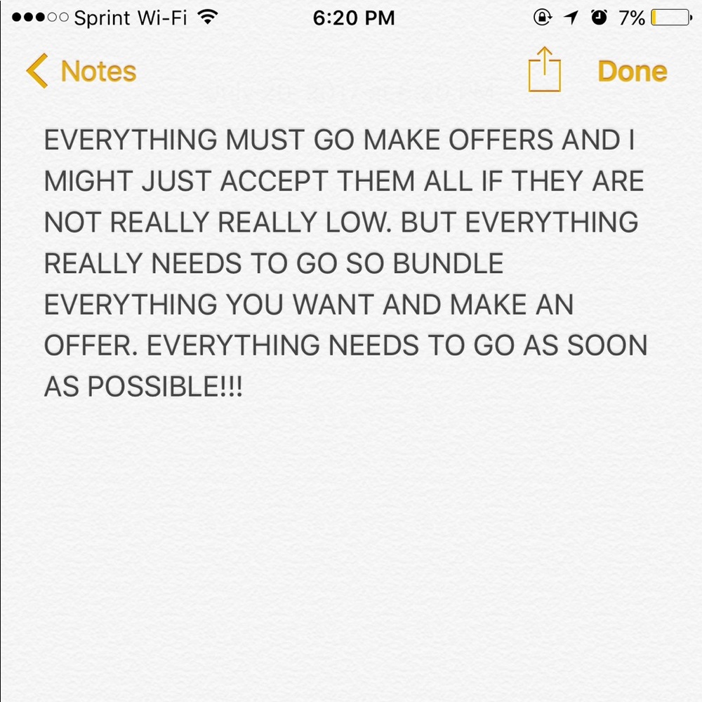 EVERYTHING MUST GO NOW!!