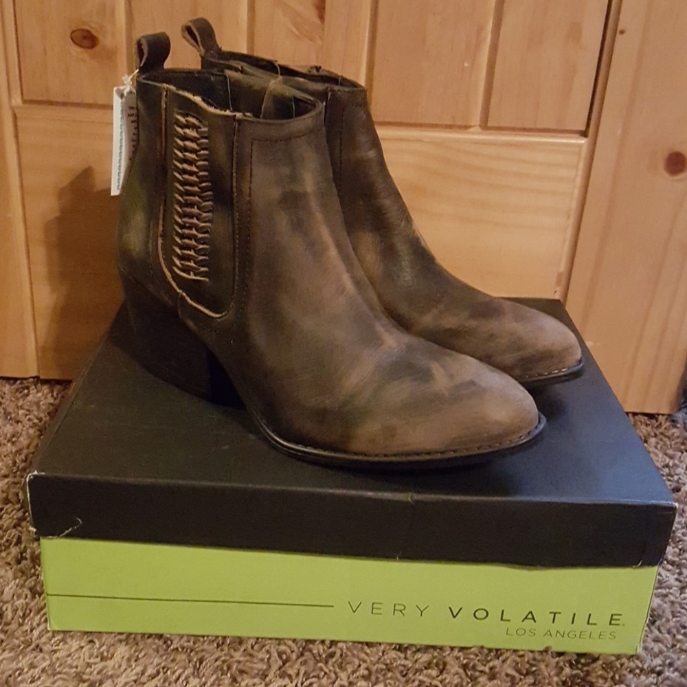 Distressed booties