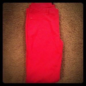 Red jeggings