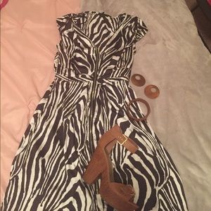 H&M zebra silk dress. Very cute!