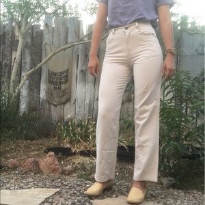 White Denim High Waisted Mom Jeans