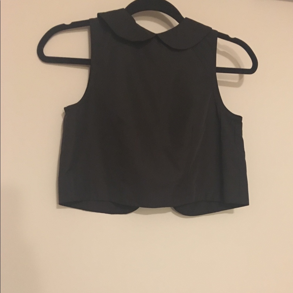 Black Peter Pan collared shirt