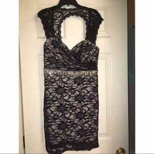 Short Lace Beaded Dress