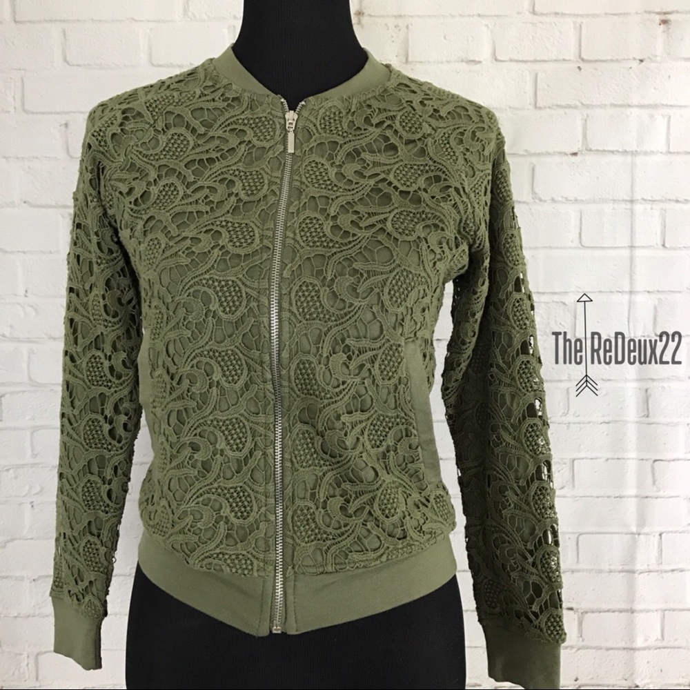 Tart / Stitch Fix Zera Lace Bomber Jacket