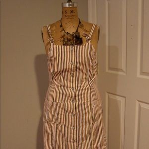 Vintage Benetton overall button down dress