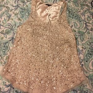 American eagle mesh and sequined covered blouse