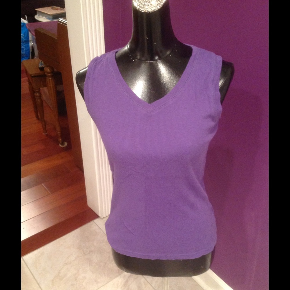 Kim Rogers Purple Tank Top Small