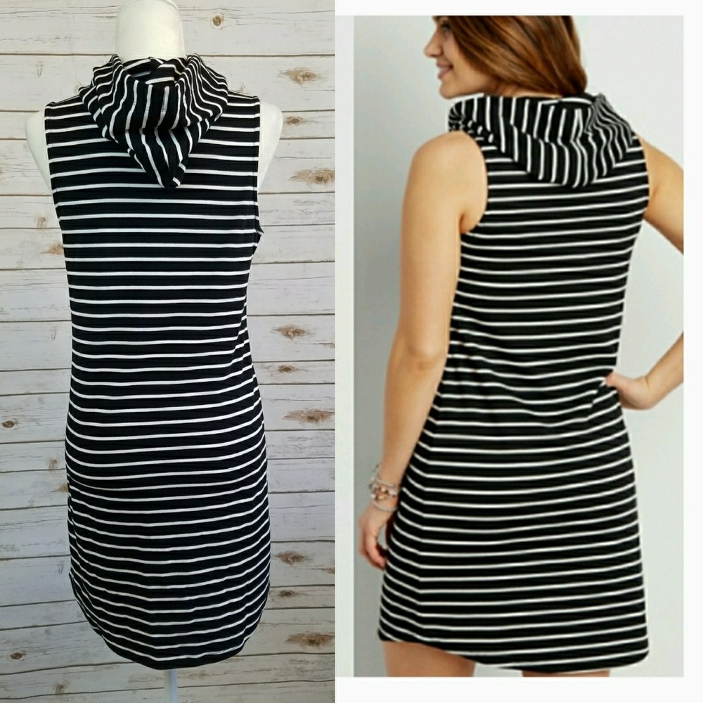 **SOLD**NEW Stripped Hooded Tank Dress - Picture 7 of 7