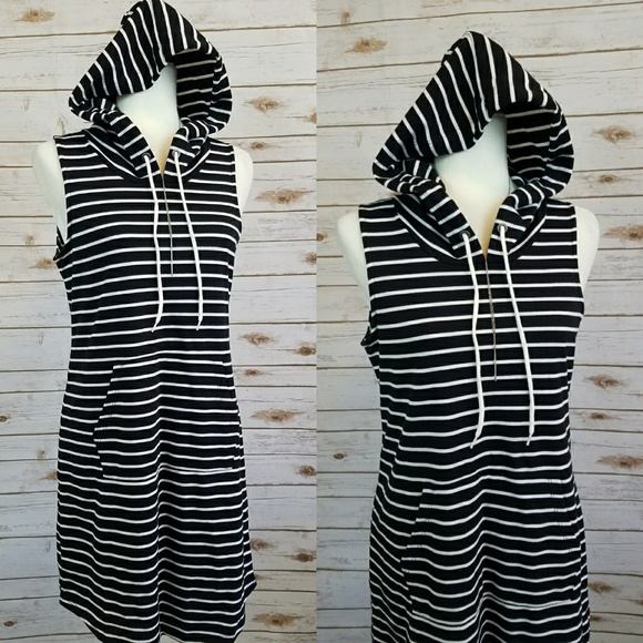 **SOLD**NEW Stripped Hooded Tank Dress - Picture 2 of 7