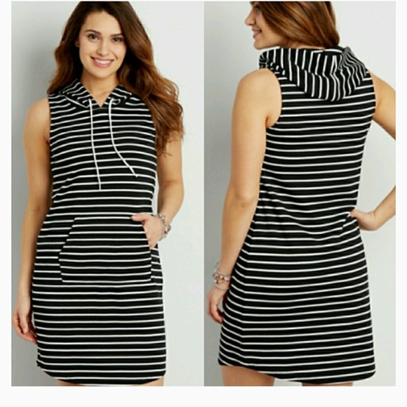 **SOLD**NEW Stripped Hooded Tank Dress - Picture 3 of 7