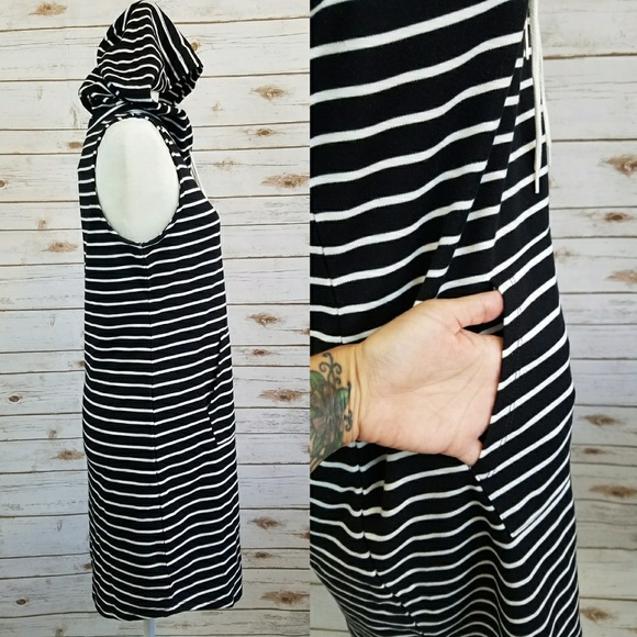 **SOLD**NEW Stripped Hooded Tank Dress - Picture 4 of 7