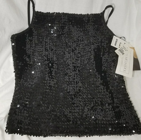 Scott McClintock Tops - SCOTT MCCLINTOCK *nwt* Sz14 Black Sequin Camo Tank