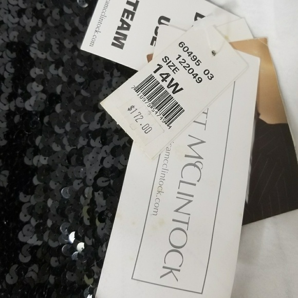 SCOTT MCCLINTOCK *nwt* Sz14 Black Sequin Camo Tank - Picture 2 of 6