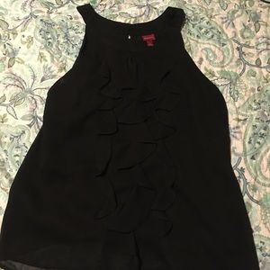 Target merona black tank top with ruffles