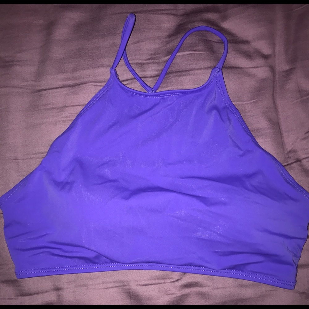 High-neck swimsuit, halter