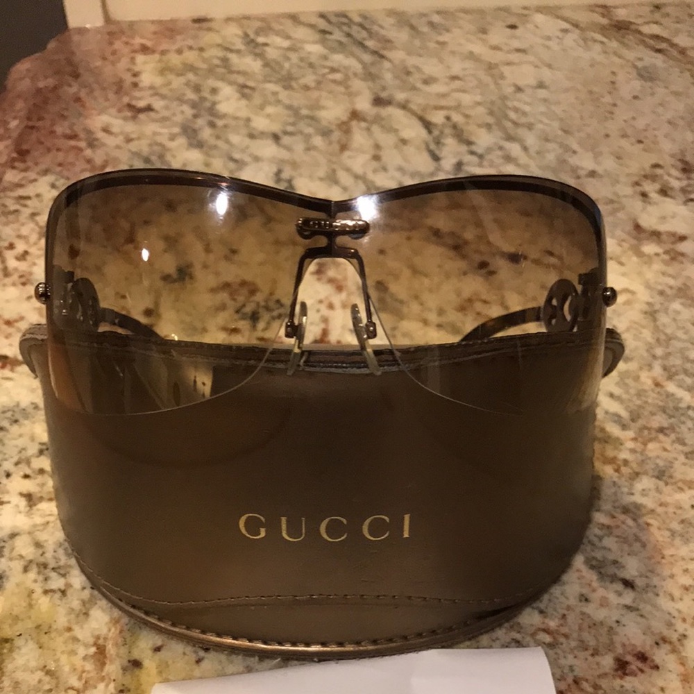 Gucci shield sunglasses