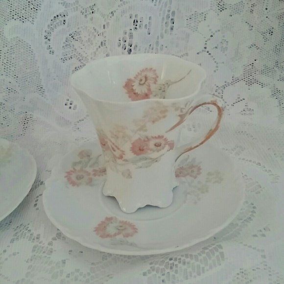 Vintage Haviland Limoges chocolate cups & saucers - Picture 4 of 4