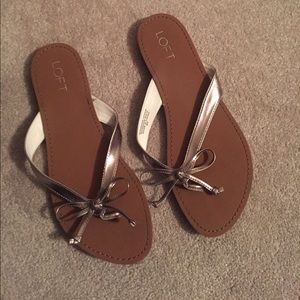 Silver Flip Flops