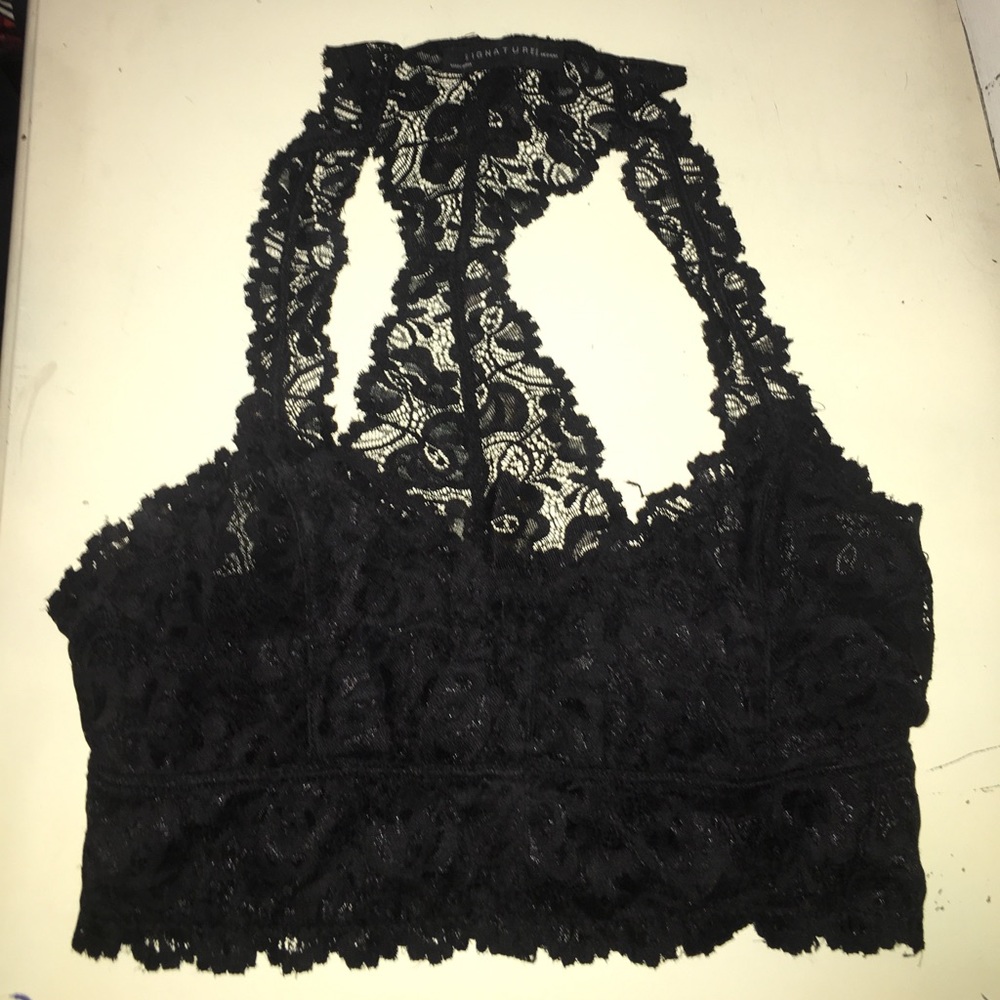 Black lace bralette