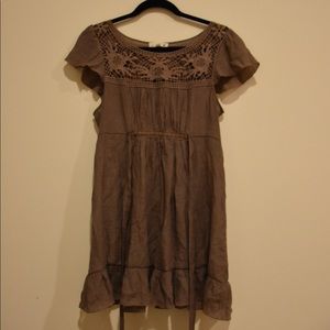 Dainty mini dress with crotchet detail