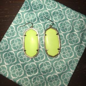 Kendra Scott Neon Yellow Danielle Earrings