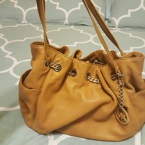 Original Michael Kors tan leather shoulder bag