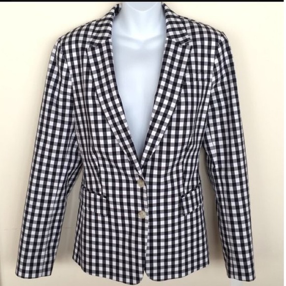 Banana Republic Jackets & Coats - BANANA REPUBLIC black gingham blazer ladies 4 Banana Republic Jackets & Coats - BANANA REPUBLIC black gingham blazer ladies 4