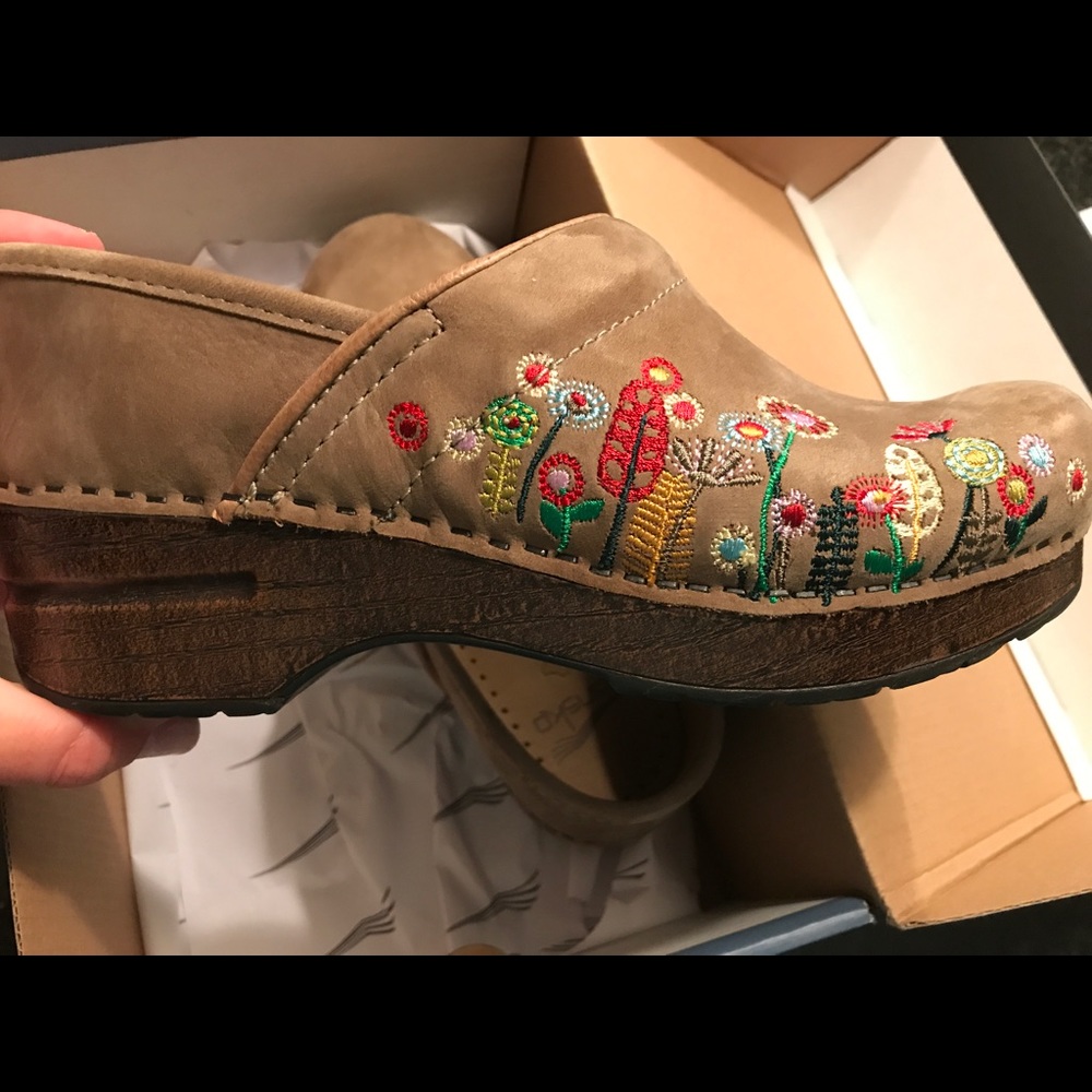 Dansko Embroidered Clogs