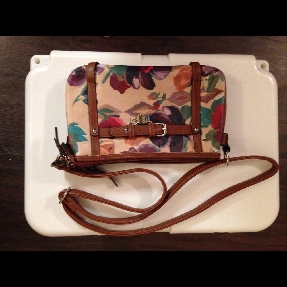 EUC floral Rosetti cross body bag