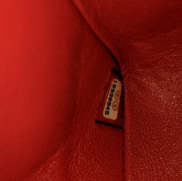 SOLD! Lambskin Lipstick Red Chanel Double Flap - Picture 6 of 7
