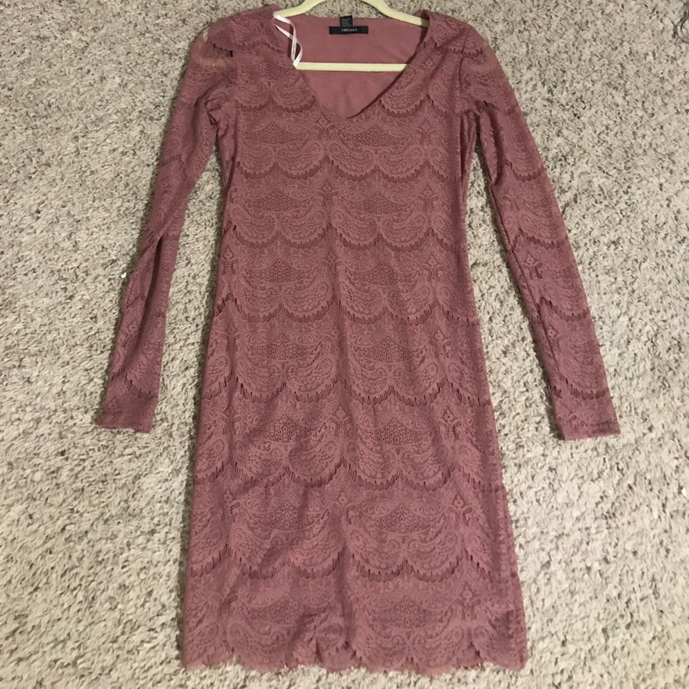 Mauve Pink Lace dress