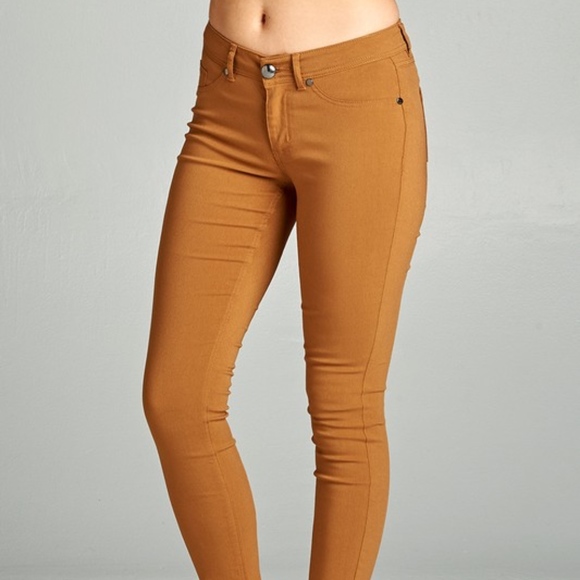 Fall Basic Pants - Mustard - Picture 3 of 4