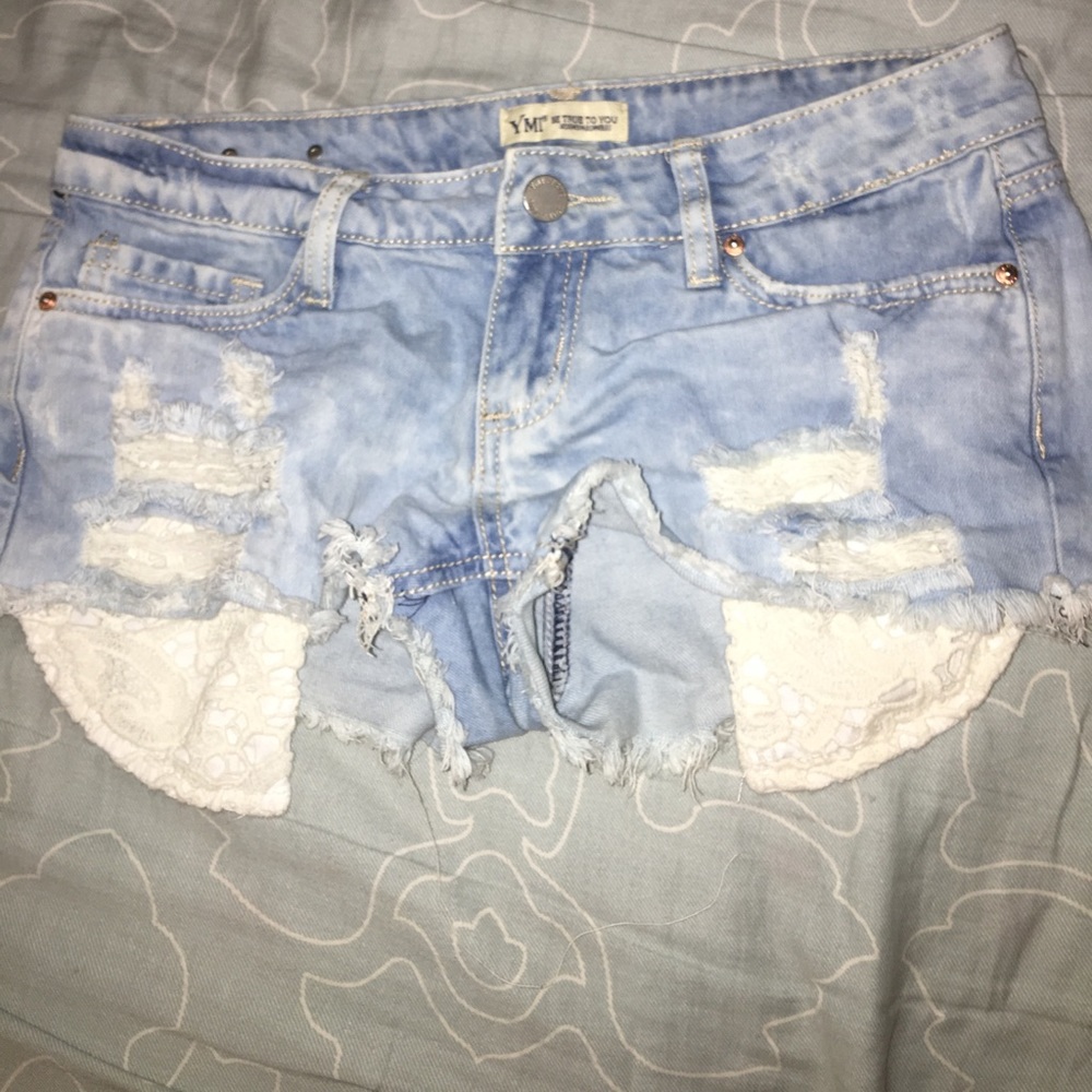 ripped jean shorts