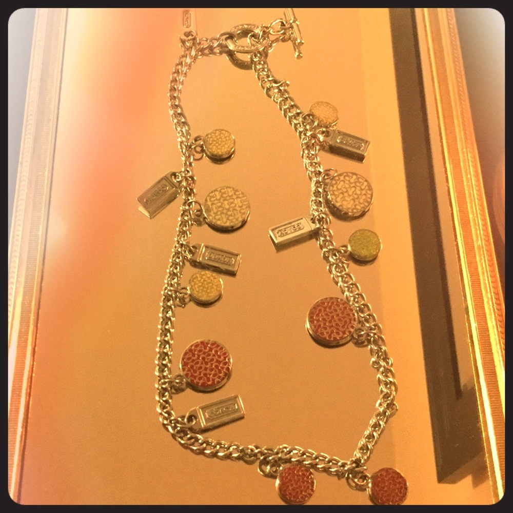 Authentic Coach charm necklace