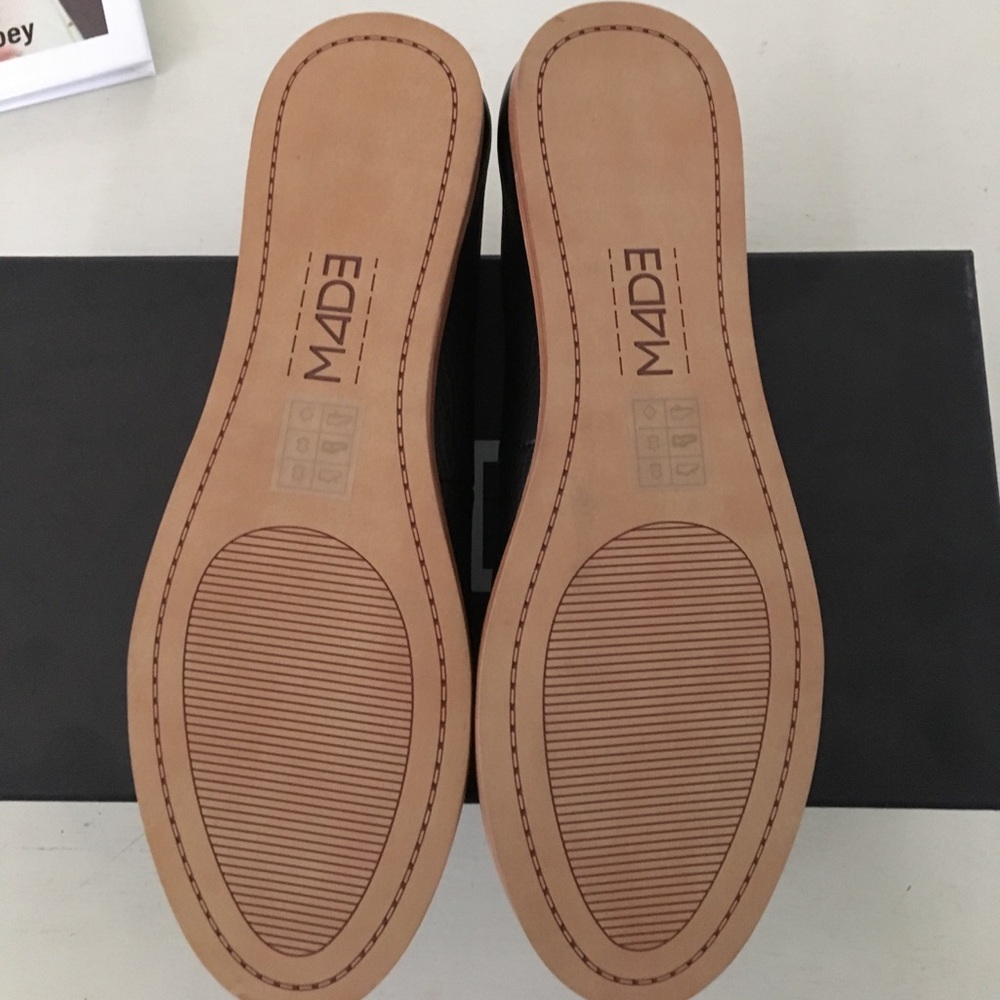 NIB M4D3 Matilda ballet flats leather black 6 new - Picture 3 of 6