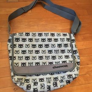 Grey chococat messenger bag