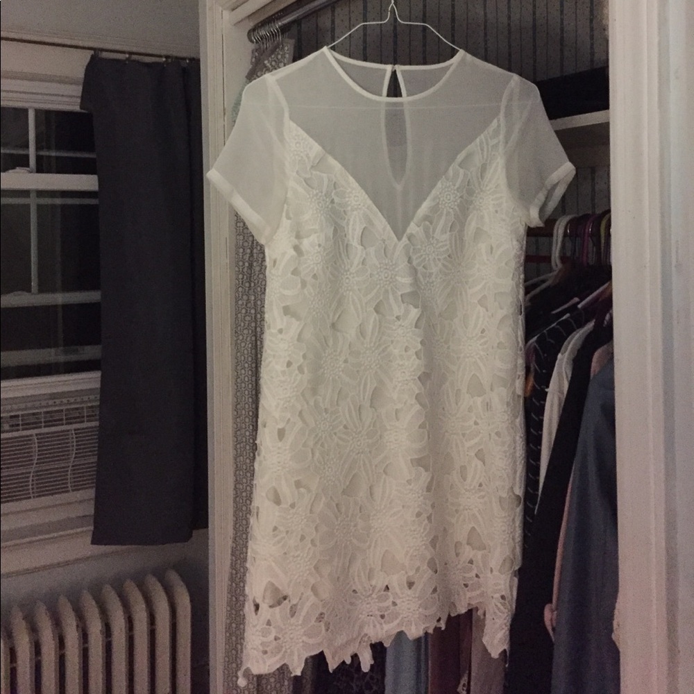 White lace free people dress