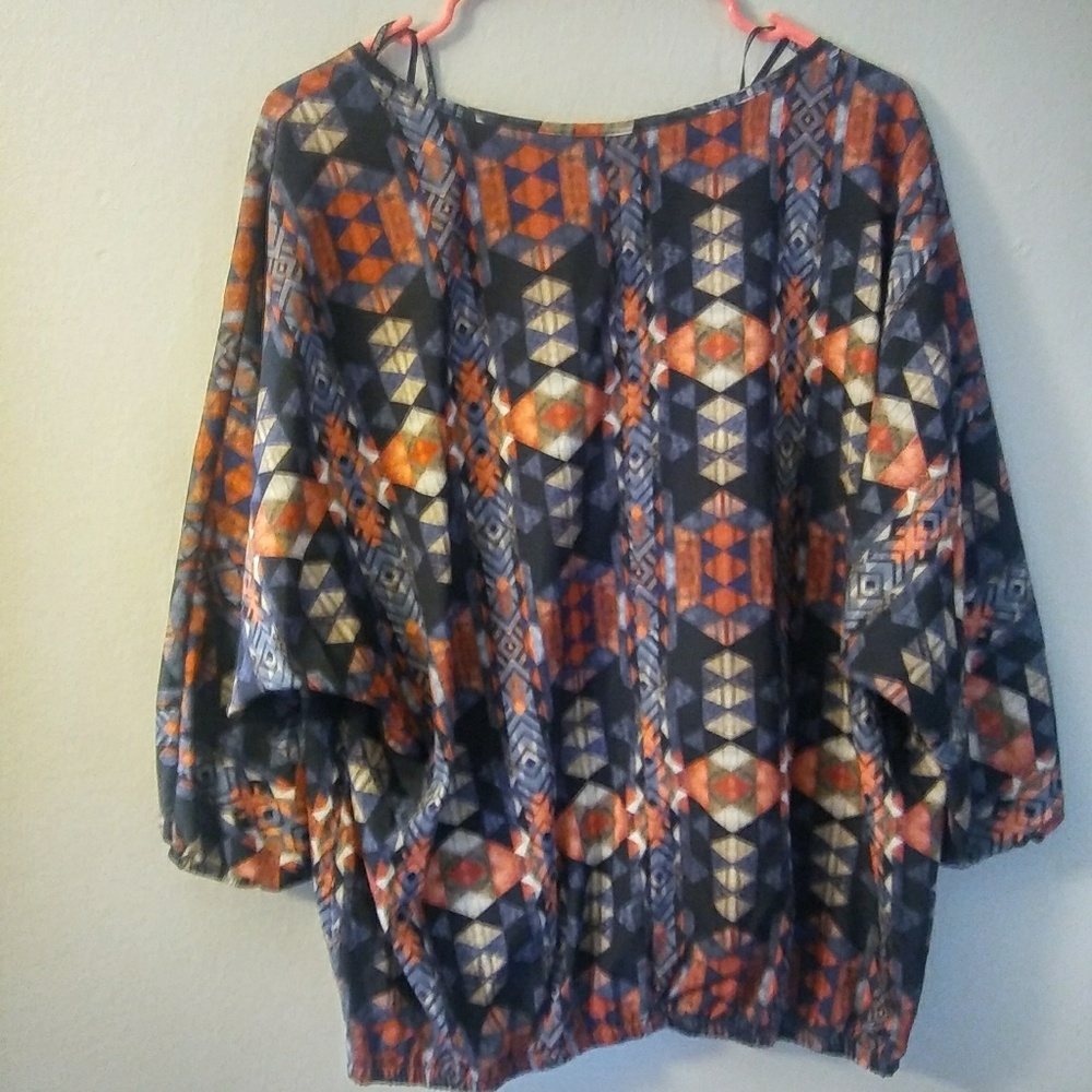 Forever 21 Plus Long Sleeved Peasant Top