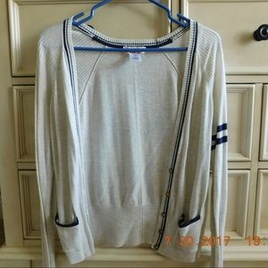 Vanilla and Navy blue cardigan