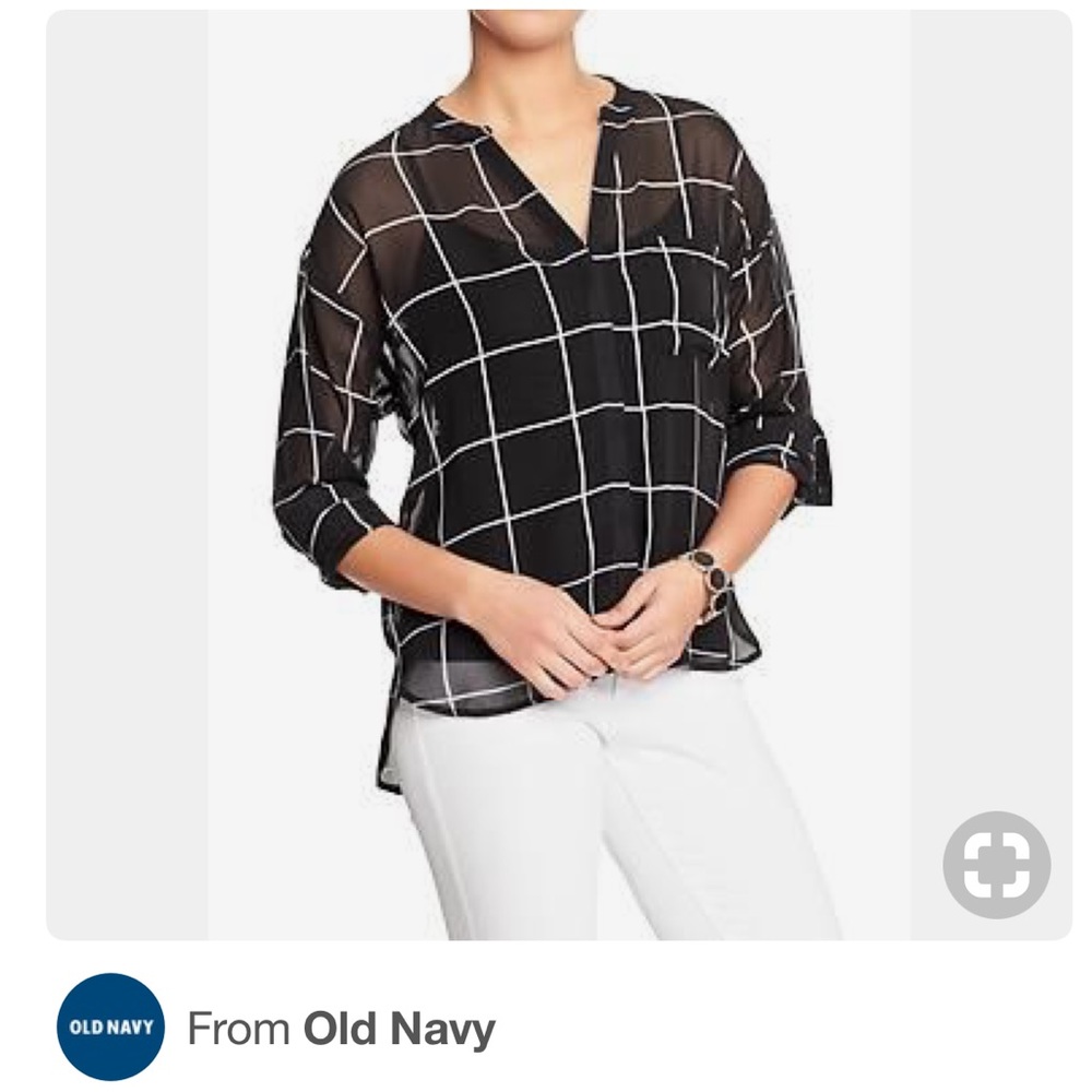 Windowpane button down shirt