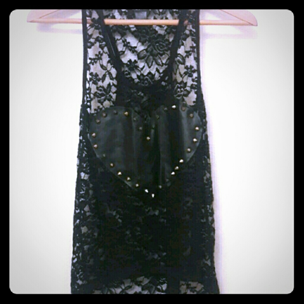 Heart with studs top