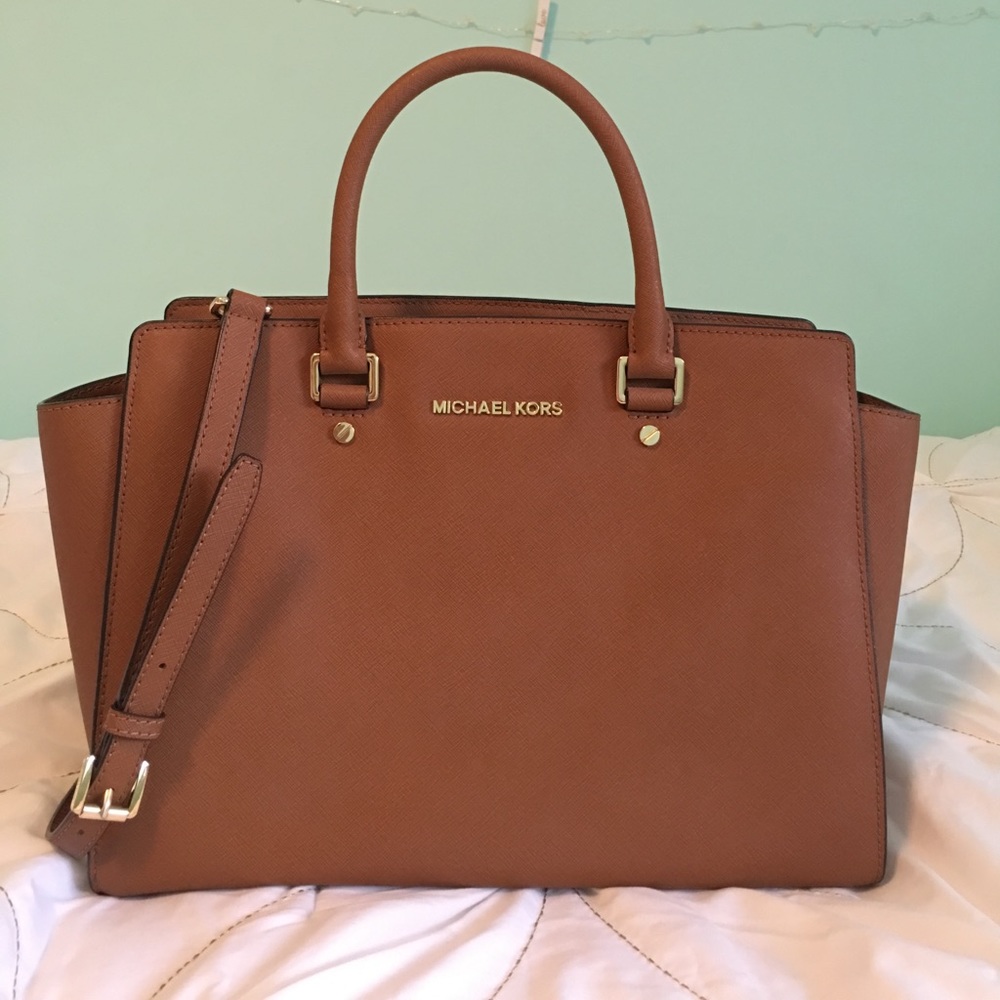 Michael Kors Selma Large Saffiano Leather Satchel