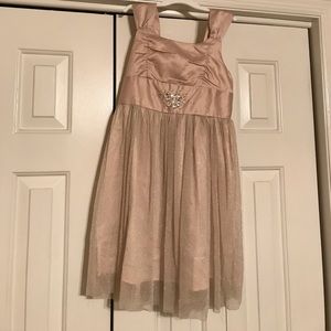 Girls champagne colored dress