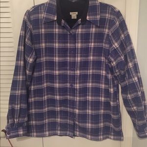 LL Bean fleece-lined flannel shirt