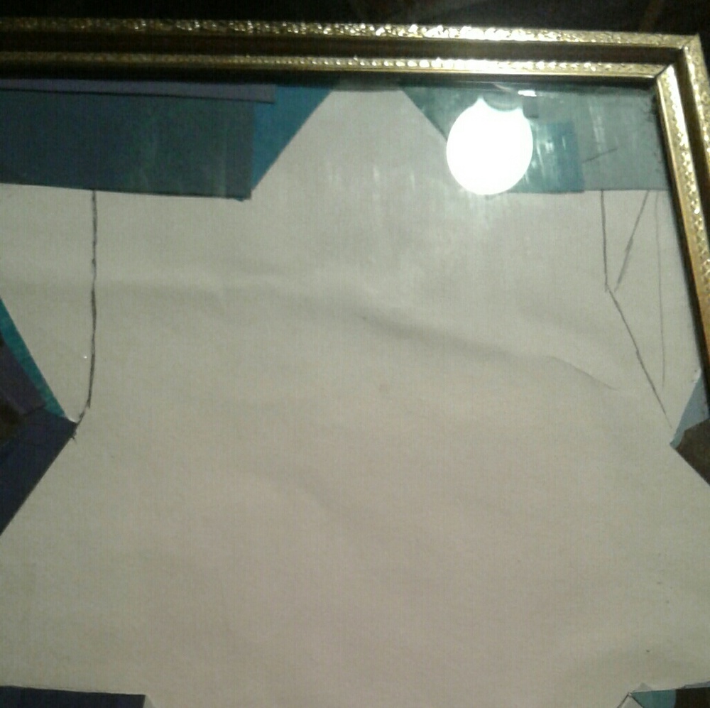 Picture frame with authors homade star in it