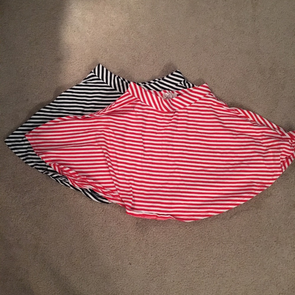 Set of blue/white skirt and red/white from Target!
